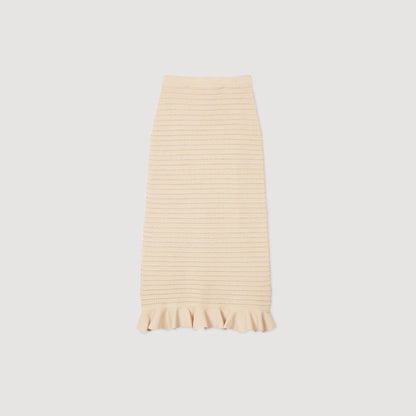 Sandro Rhinestone knit maxi skirt