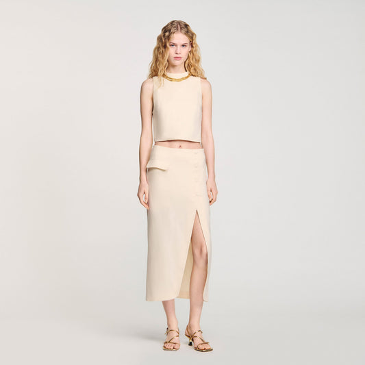 Sandro Maxi slit skirt