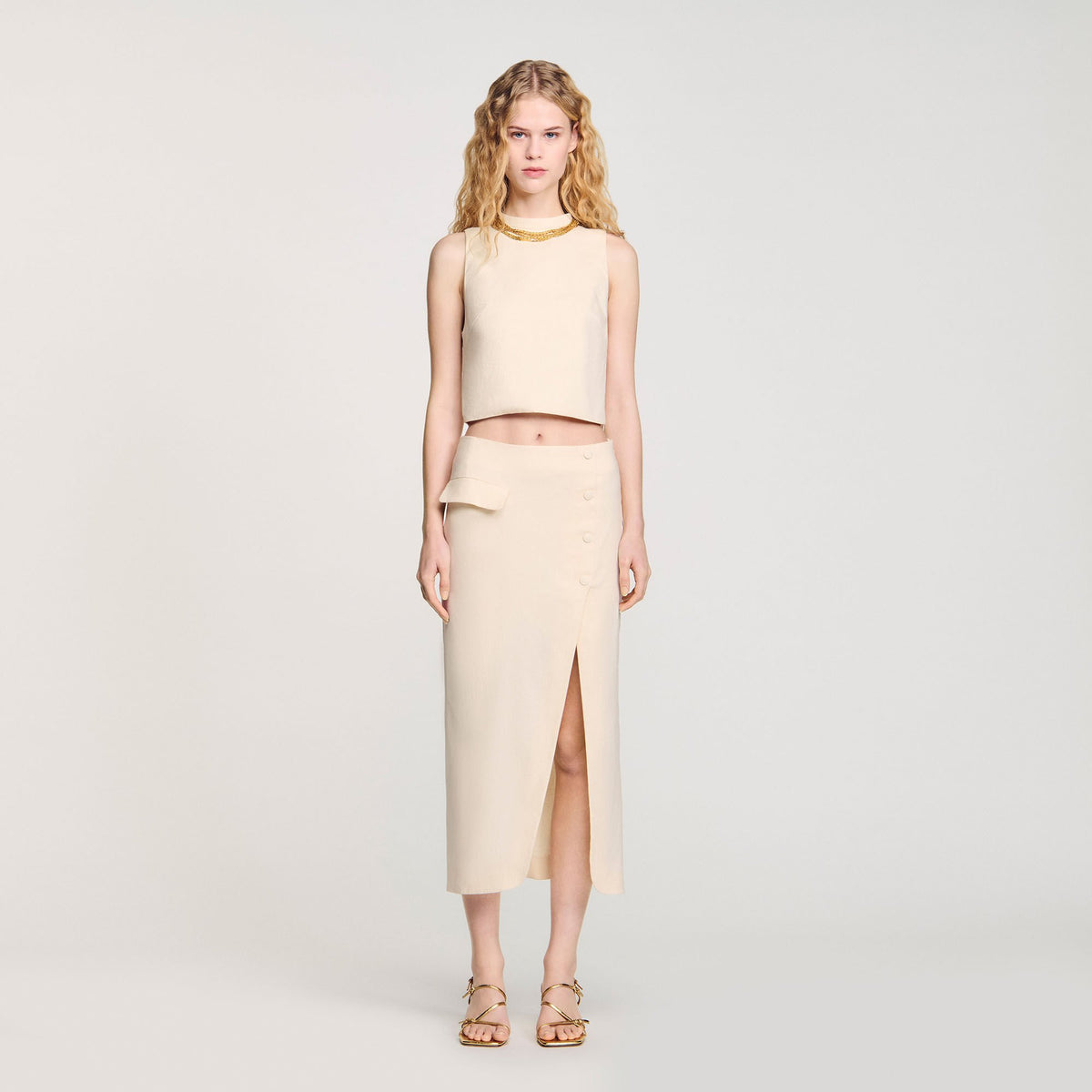 Sandro Maxi slit skirt