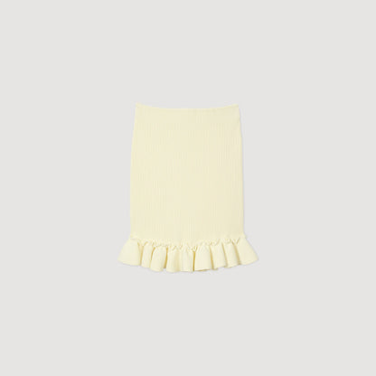 Sandro Knitted skirt with ruffle