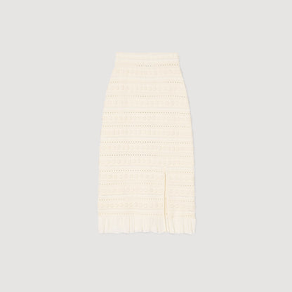 Sandro Maxi skirt with crochet detailing