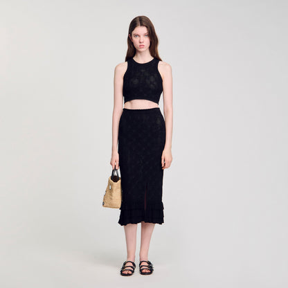 Sandro Knit midi skirt