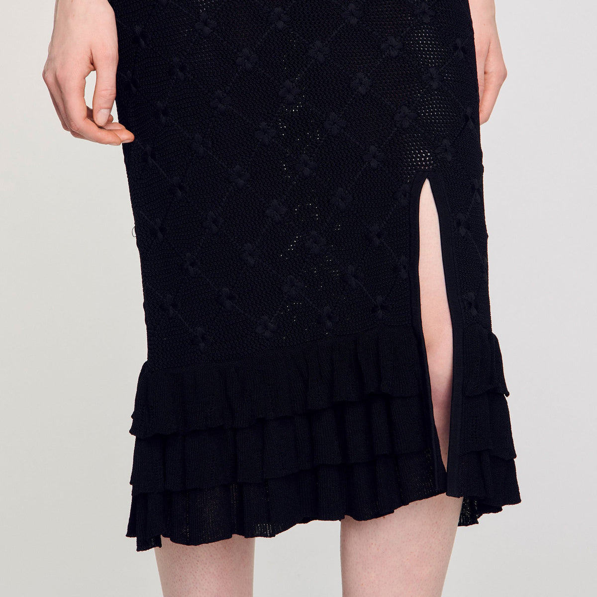Sandro Knit midi skirt