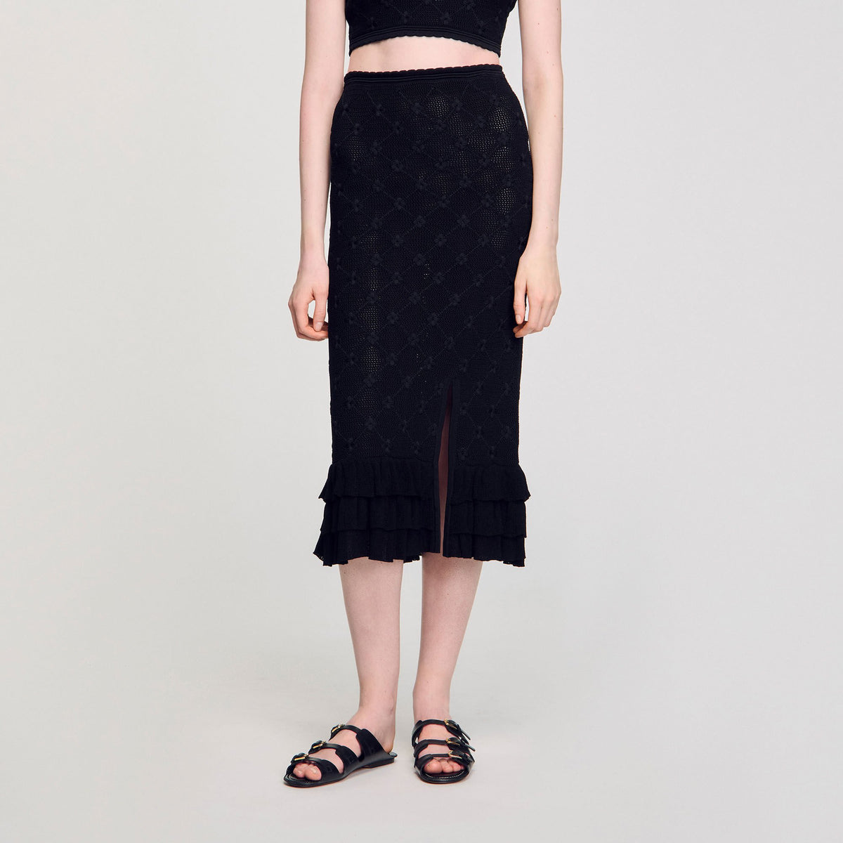 Sandro Knit midi skirt