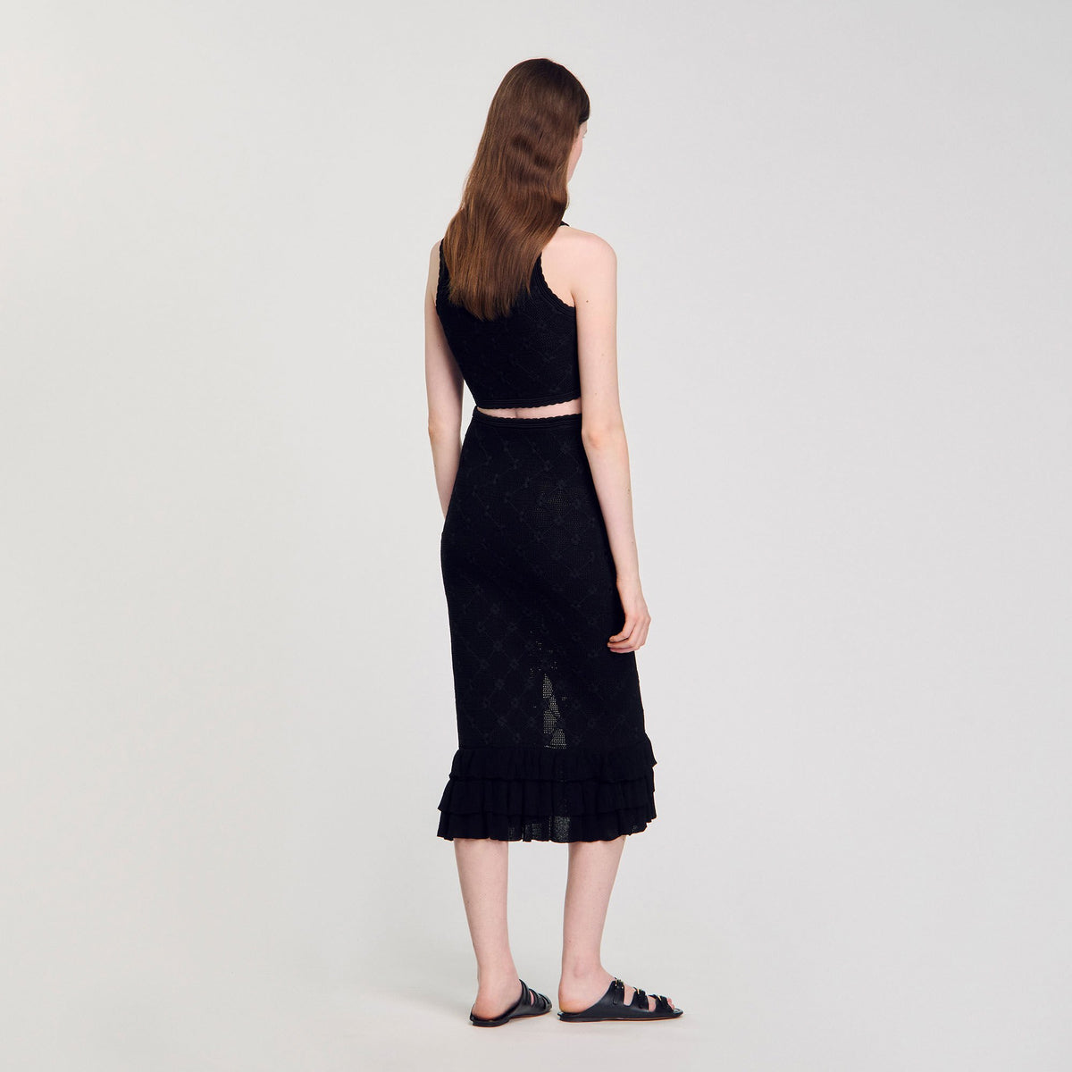 Sandro Knit midi skirt