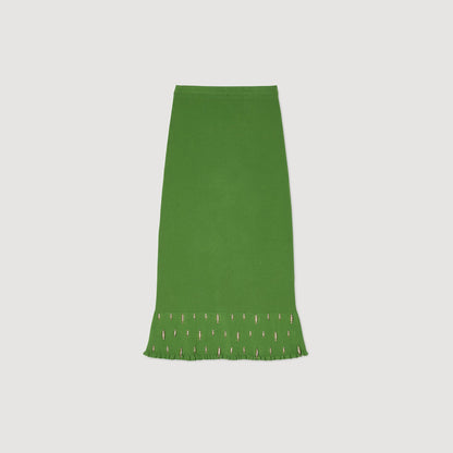 Sandro Maxi knit skirt with charms
