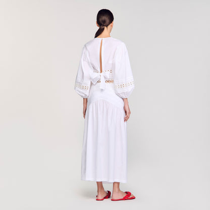 Sandro Maxi poplin skirt