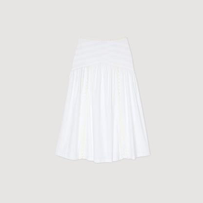 Sandro Maxi poplin skirt