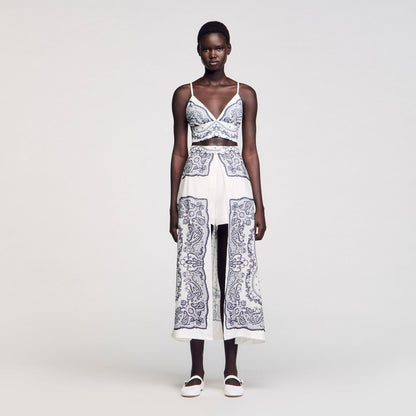 Sandro Bandana-motif skirt shorts