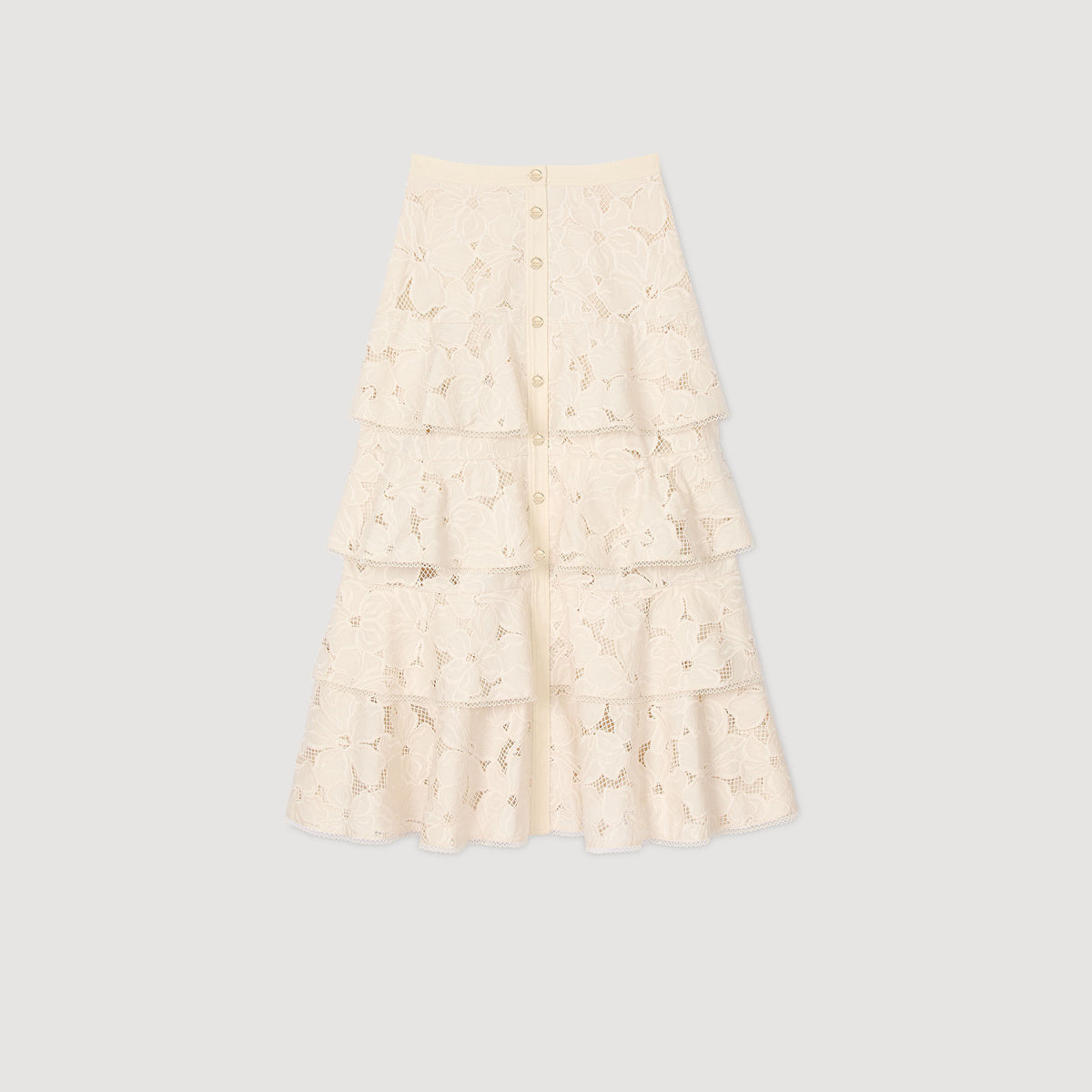 Sandro Maxi frilled skirt