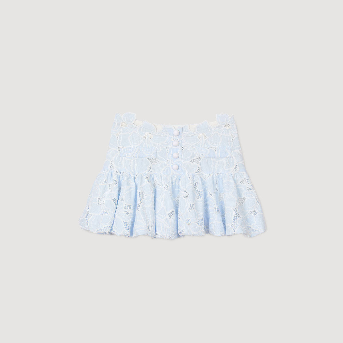 Sandro Mini guipure skirt