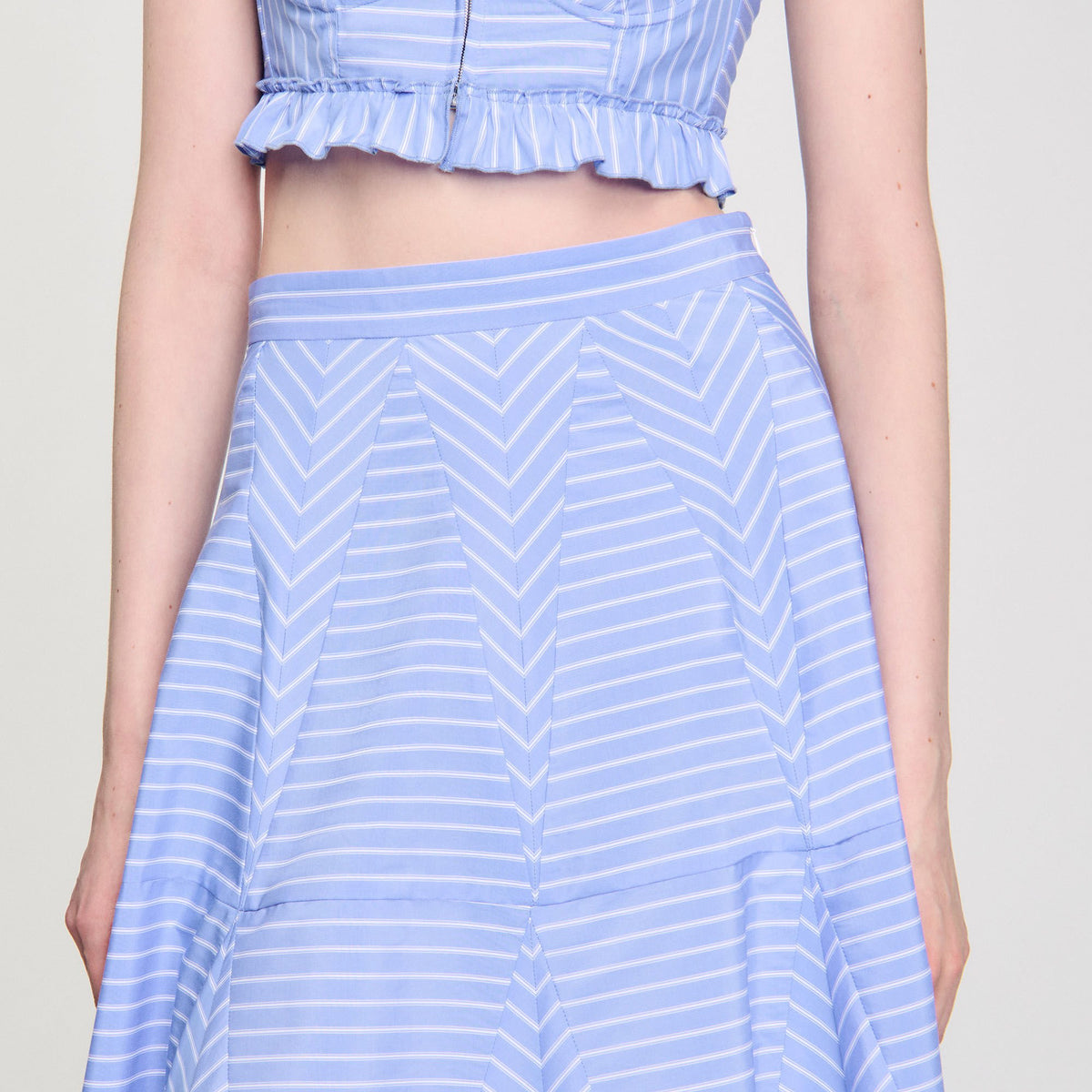 Sandro Maxi striped skirt