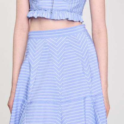 Sandro Maxi striped skirt