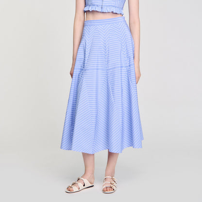 Sandro Maxi striped skirt