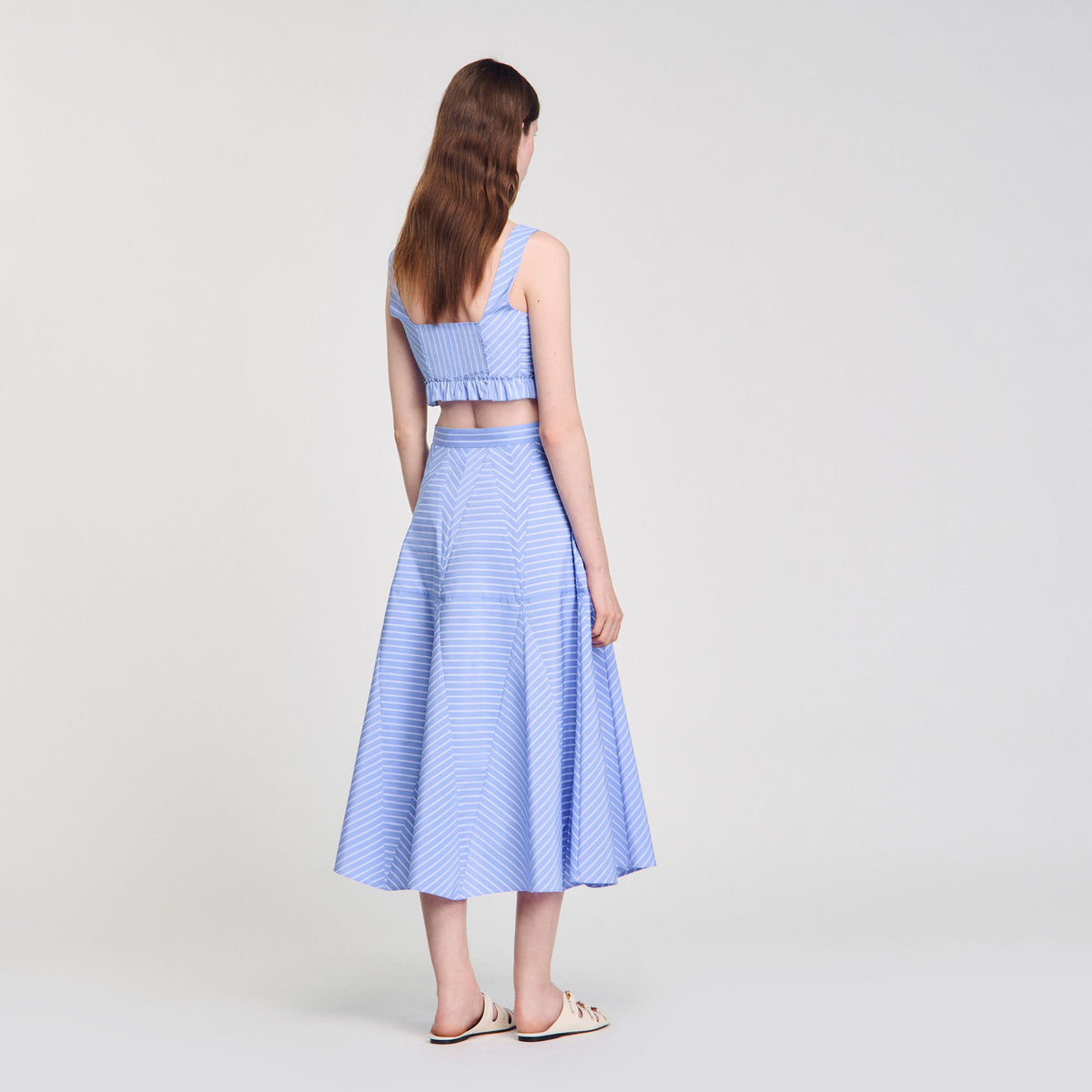 Sandro Maxi striped skirt