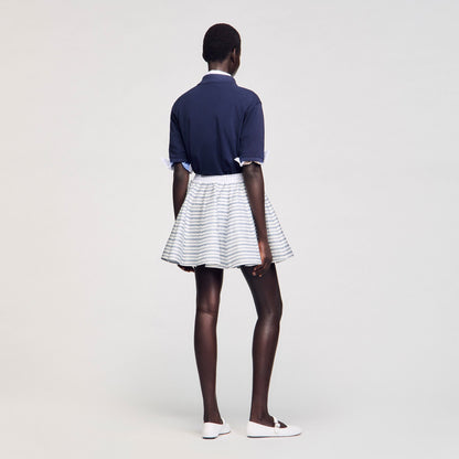 Sandro Spiral print skater skirt