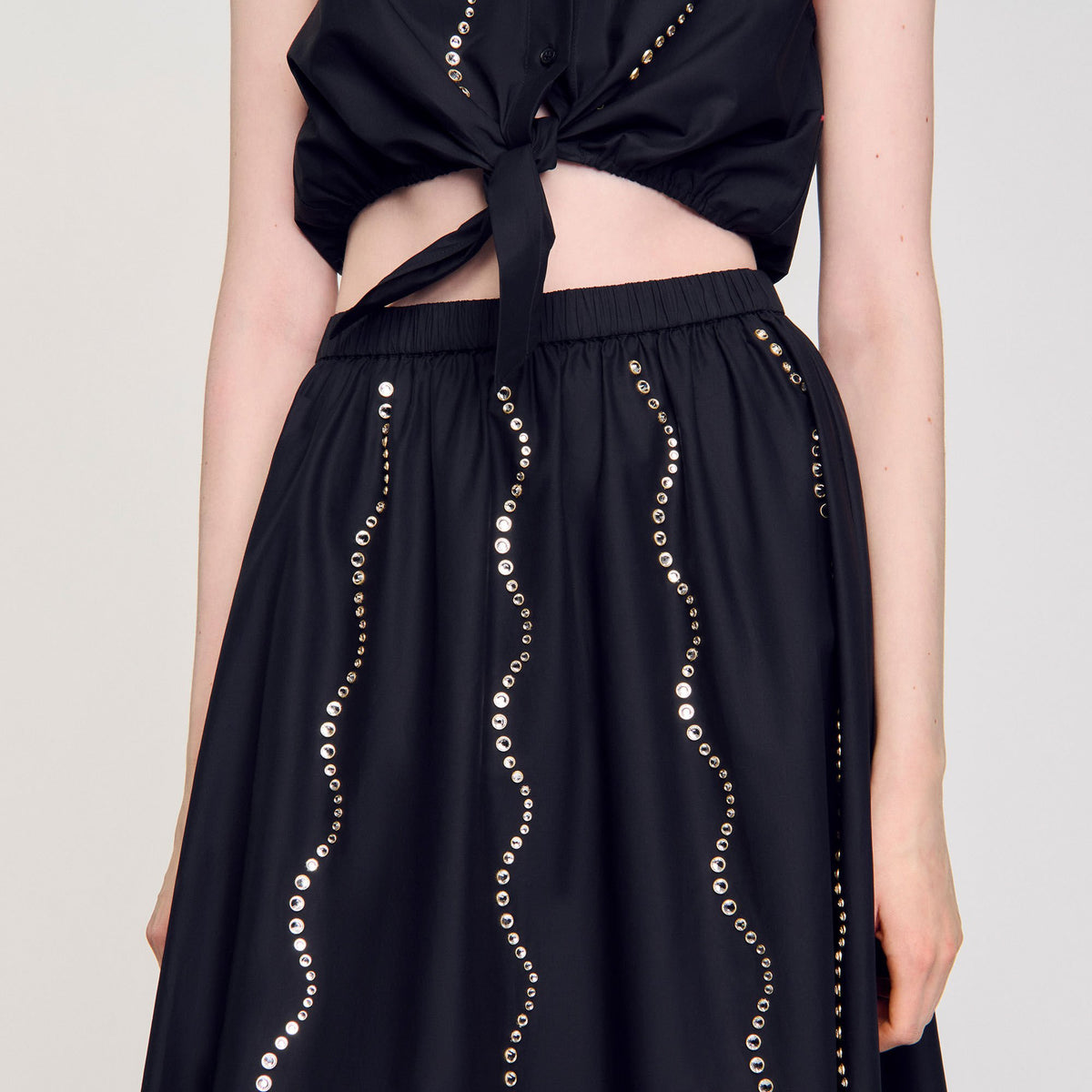 Sandro Maxi rhinestone skirt