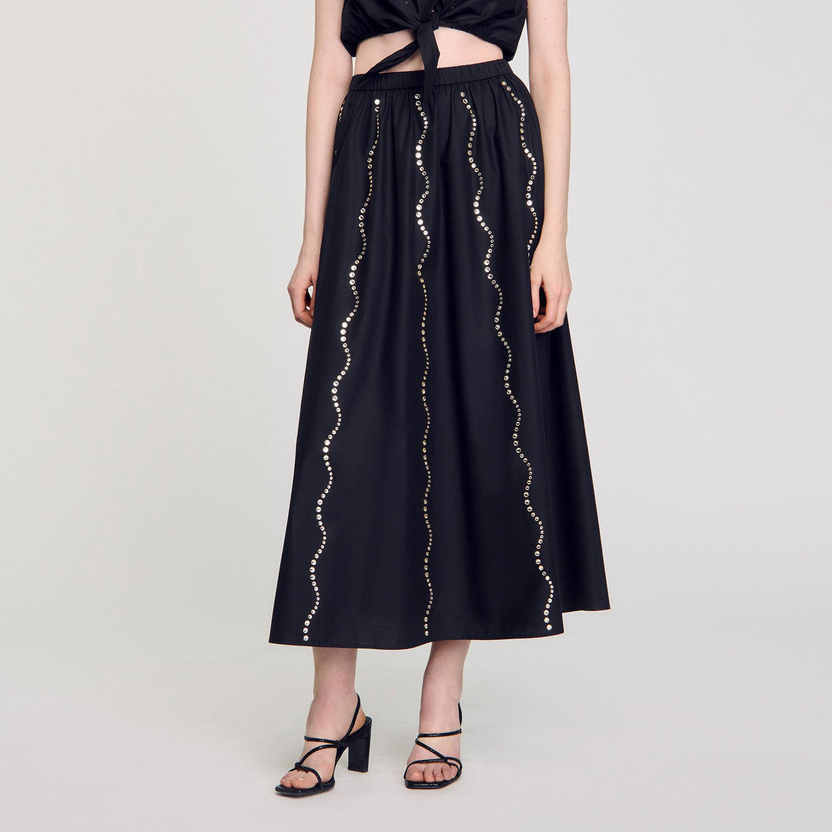 Sandro Maxi rhinestone skirt