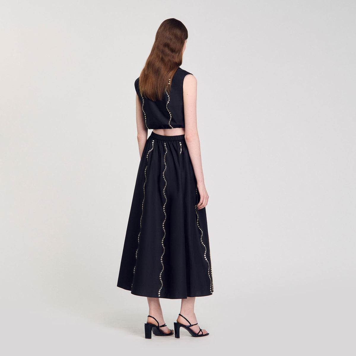 Sandro Maxi rhinestone skirt