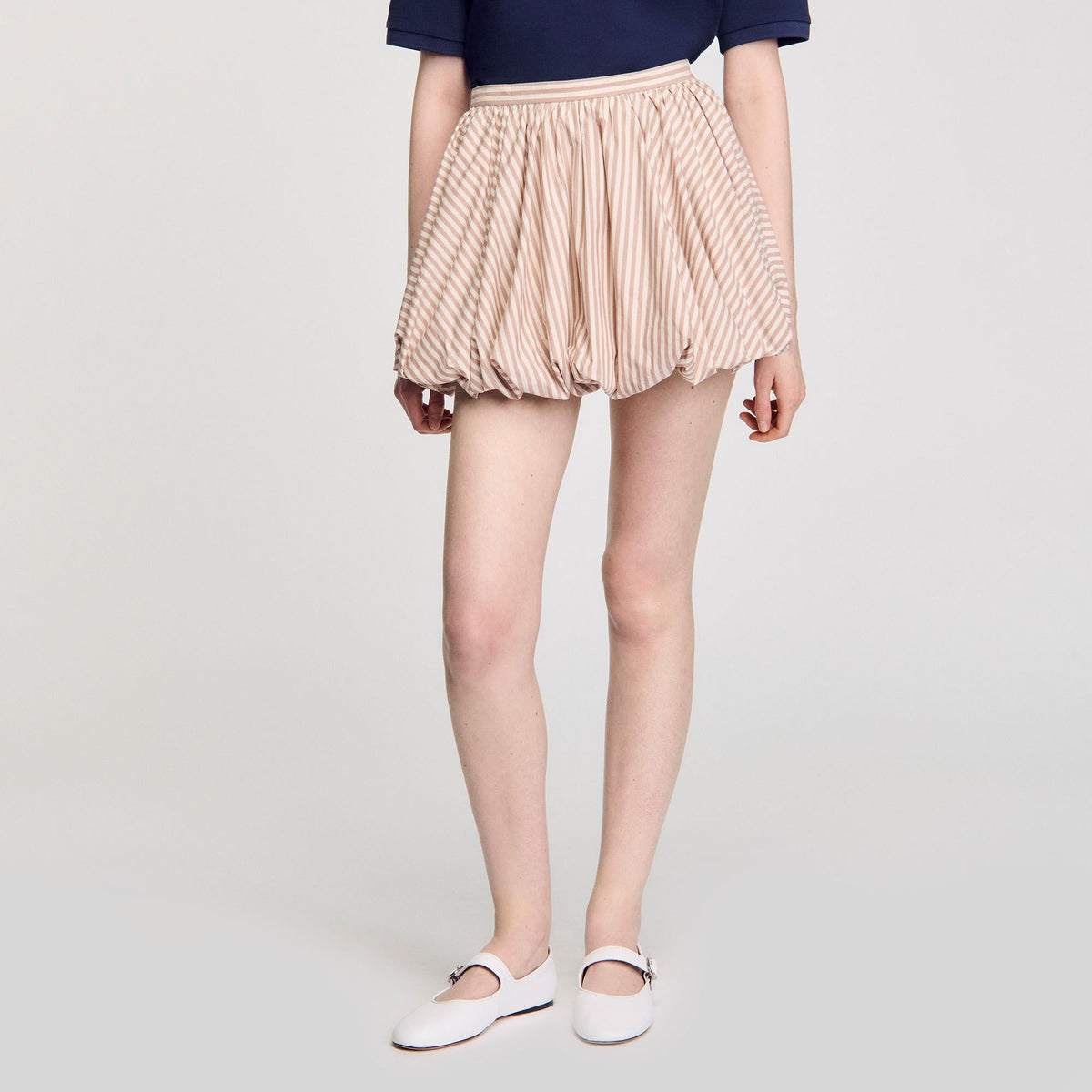 Sandro Striped bubble skirt
