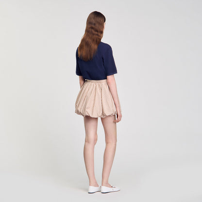 Sandro Striped bubble skirt