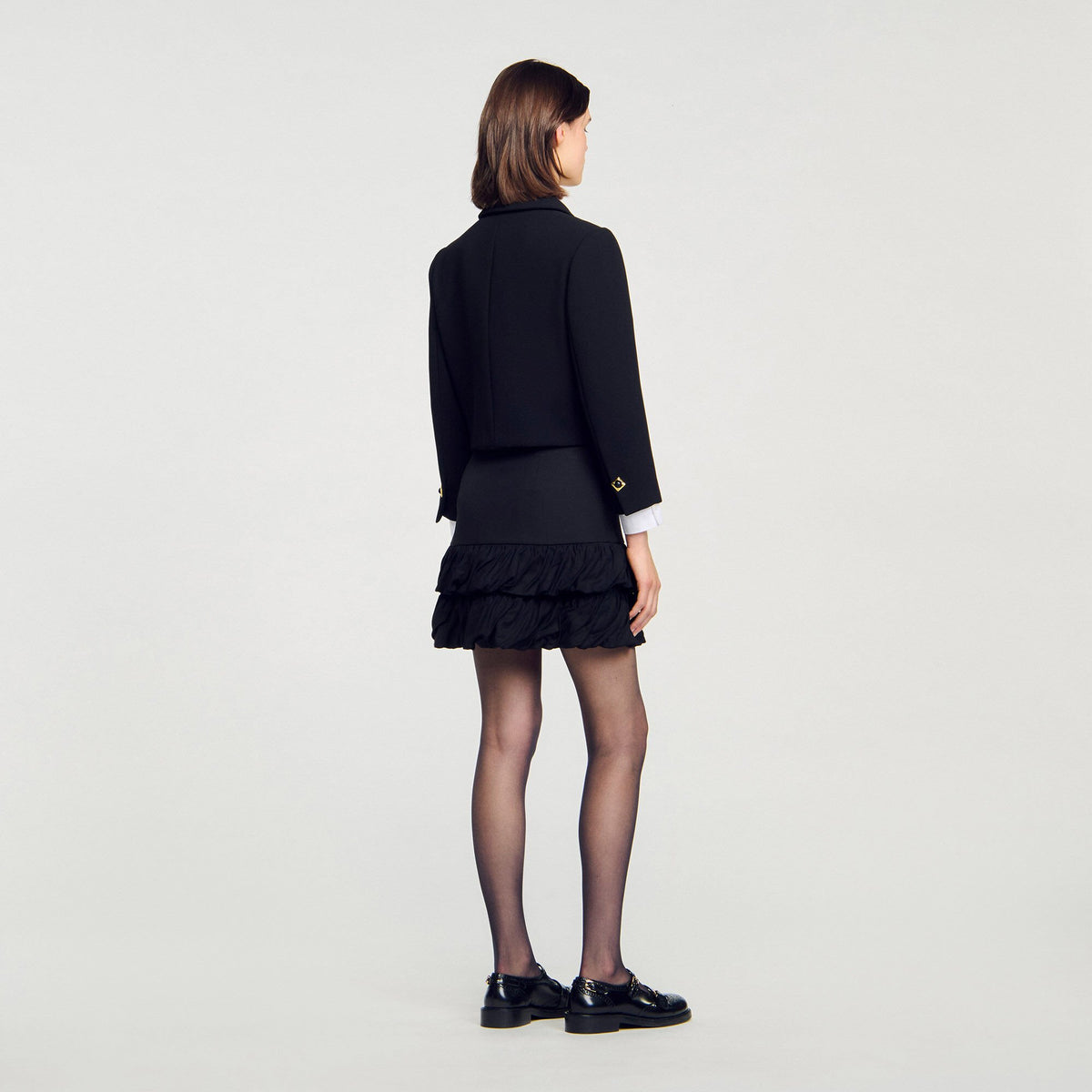 Sandro Mini ruffled skirt