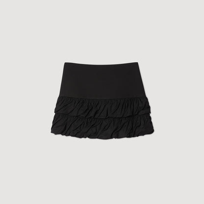 Sandro Mini ruffled skirt