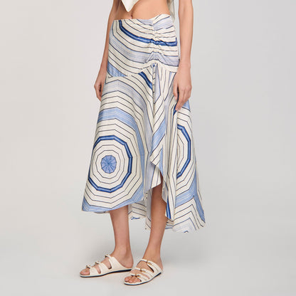Sandro Spiral-motif maxi skirt