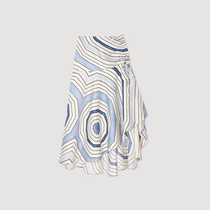 Sandro Spiral-motif maxi skirt