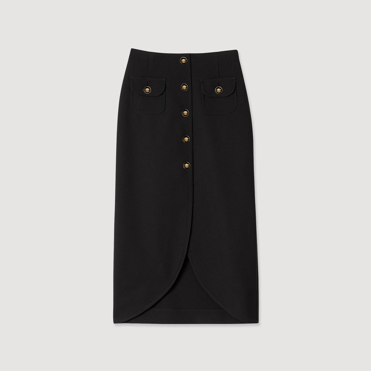 Sandro Buttoned midi skirt