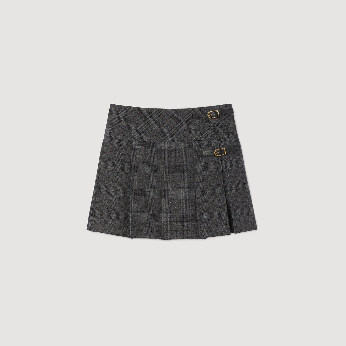 Sandro Mini rhinestone suit skirt