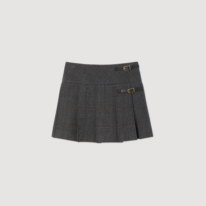 Sandro Mini rhinestone suit skirt