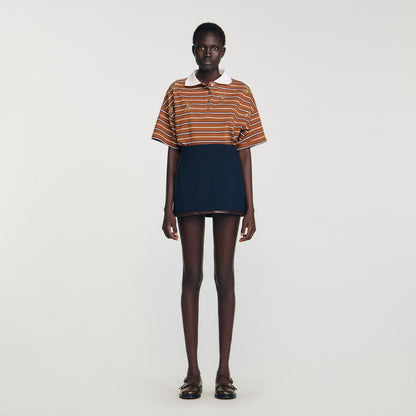 Sandro Mini skirt with leather bands