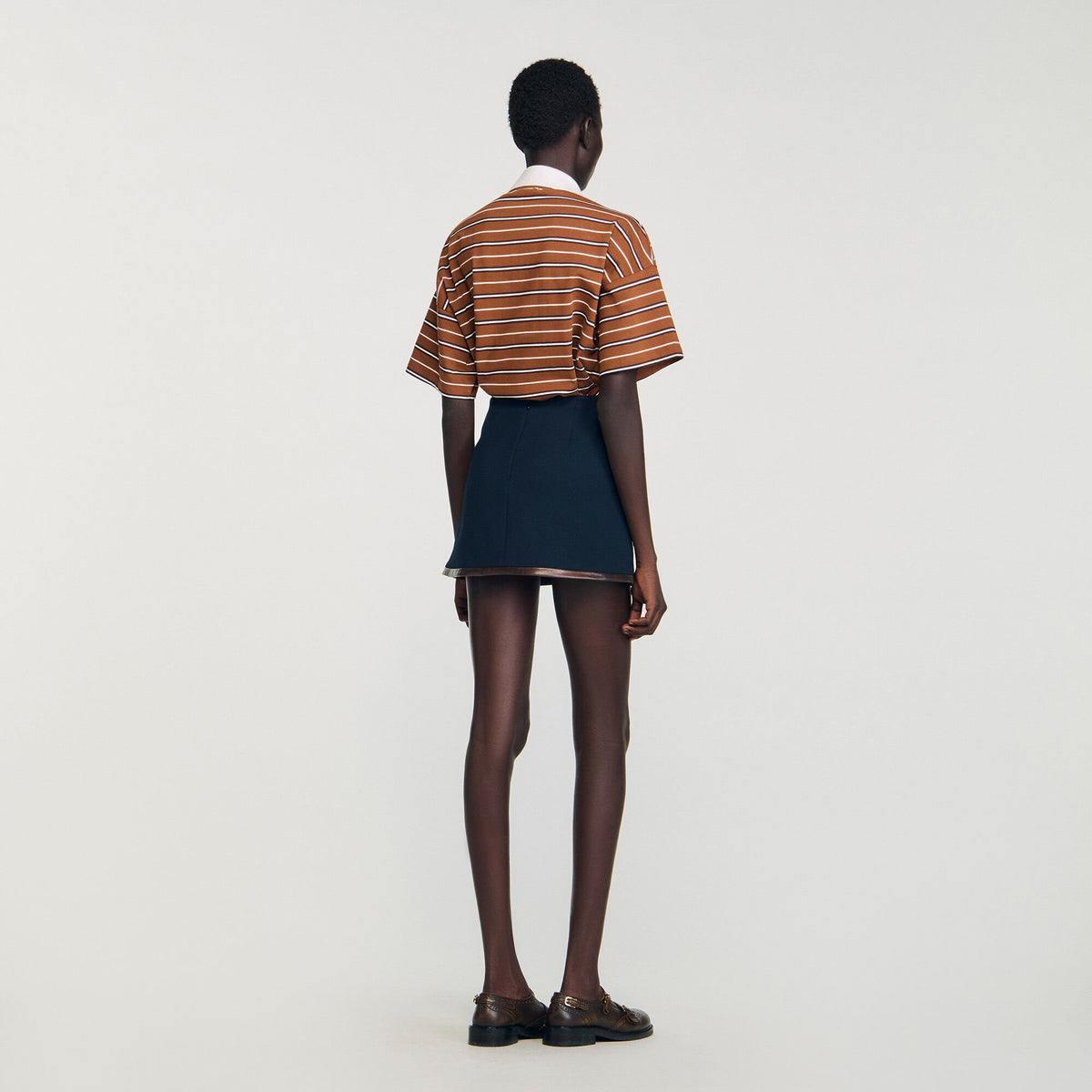 Sandro Mini skirt with leather bands