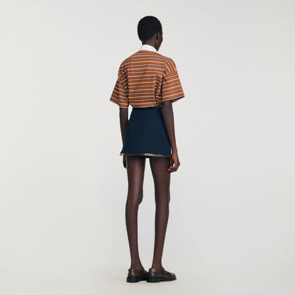 Sandro Mini skirt with leather bands
