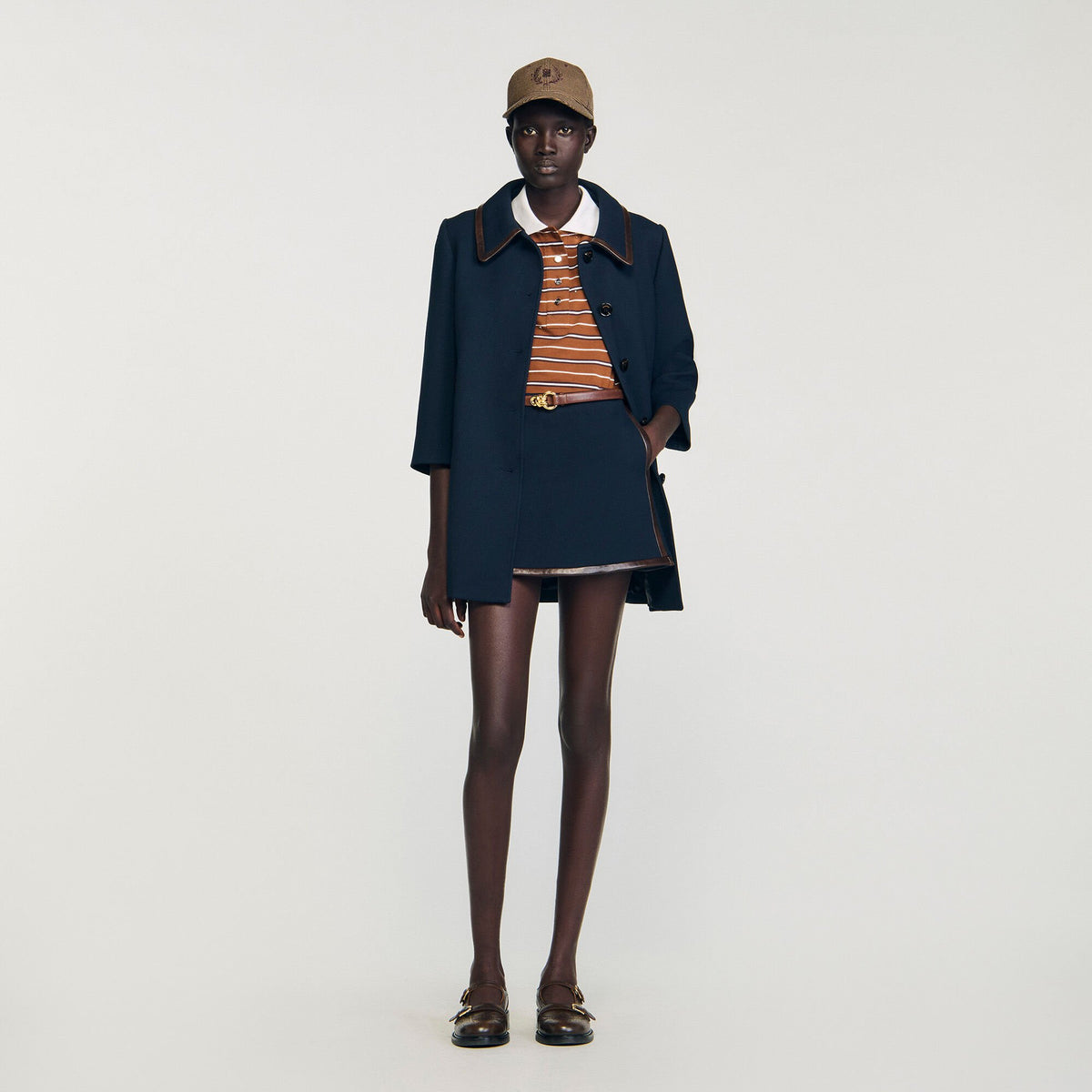 Sandro Mini skirt with leather bands