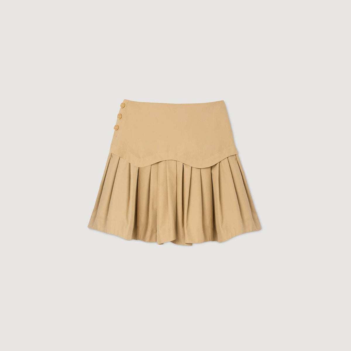 Sandro Mini flared pleated skirt