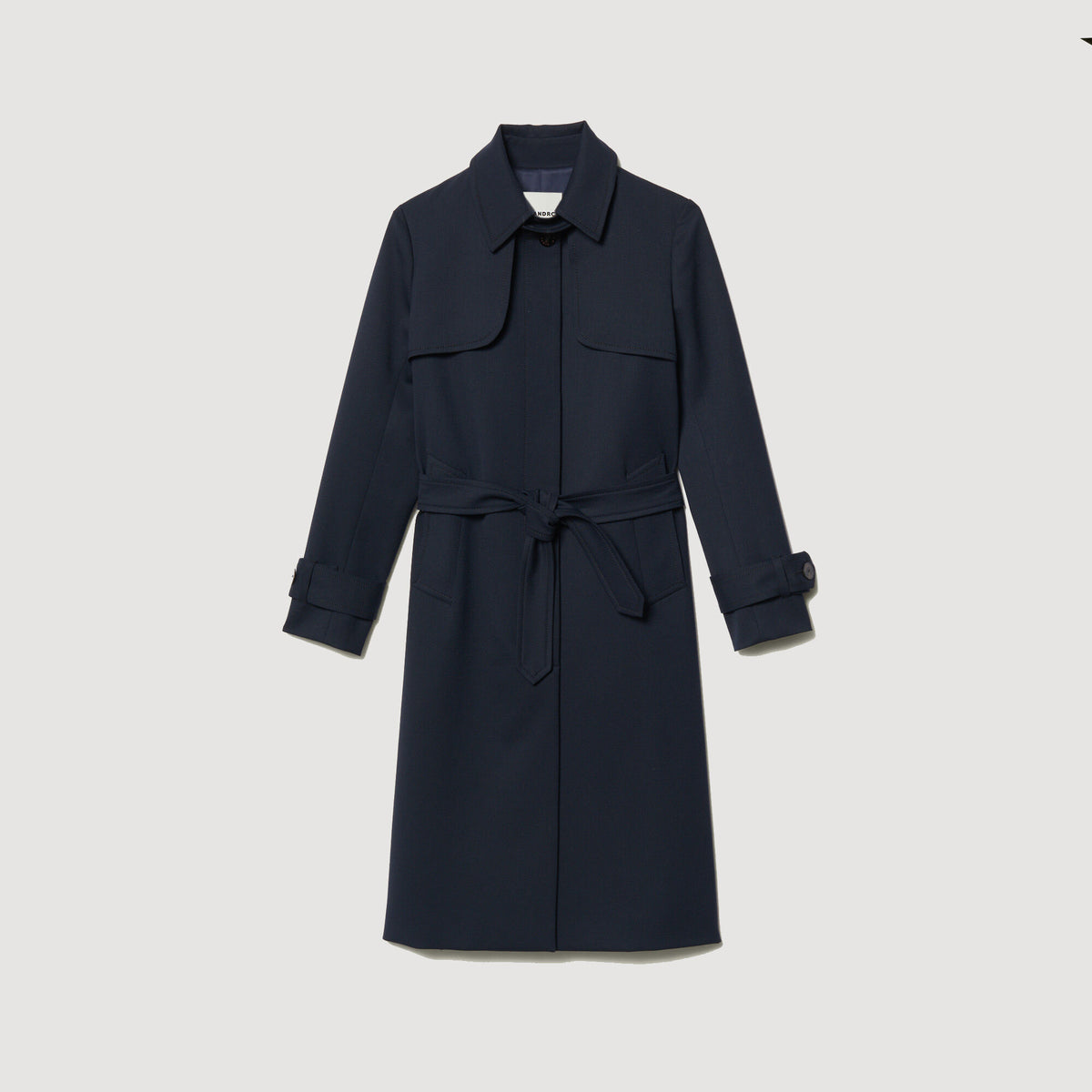 Sandro Trench coat with pleated inset