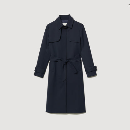 Sandro Trench coat with pleated inset