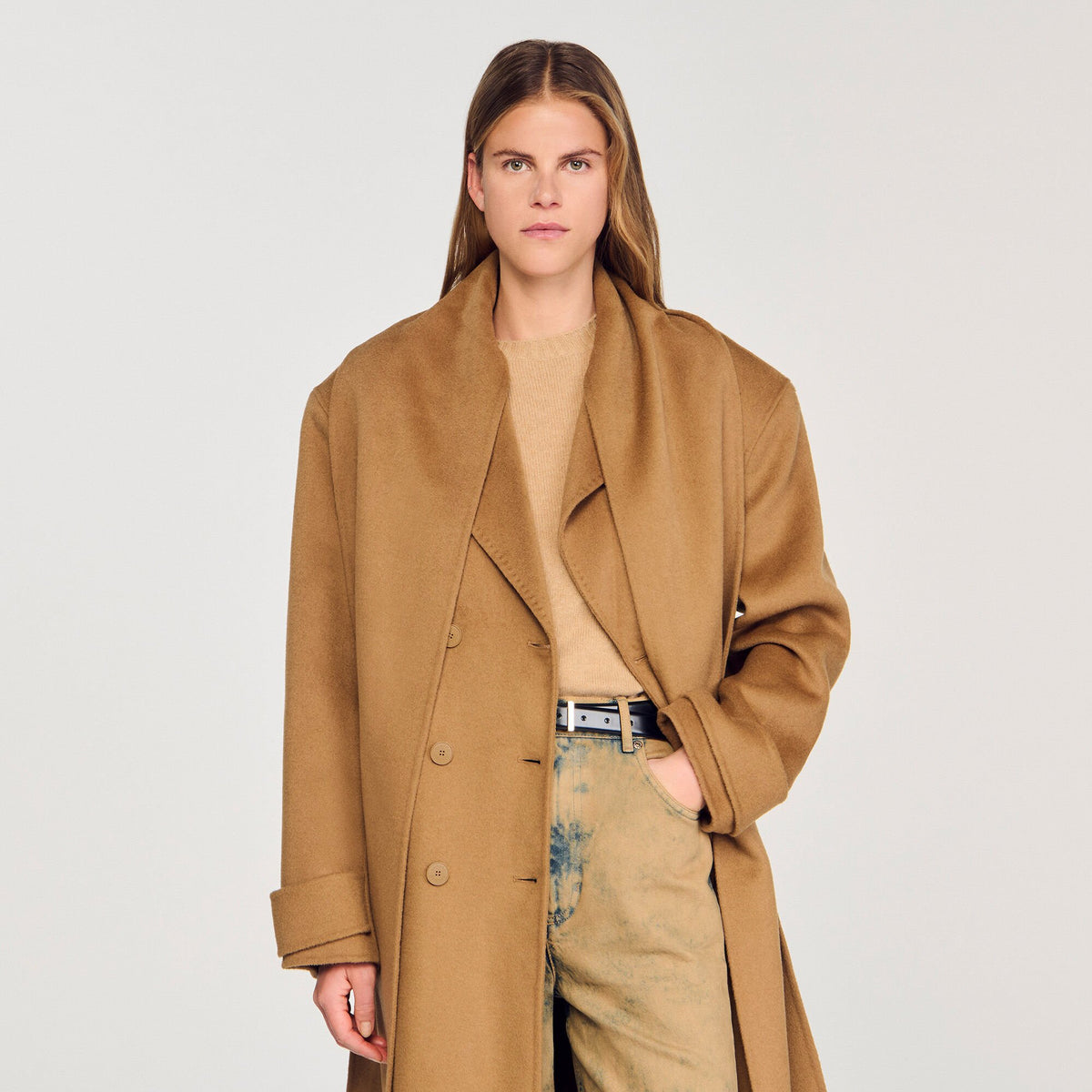 Sandro Oversized Wool Coat
