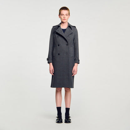 Sandro Rhinestone trench coat
