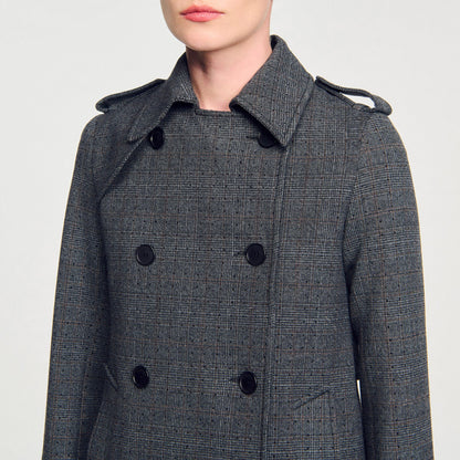 Sandro Rhinestone trench coat