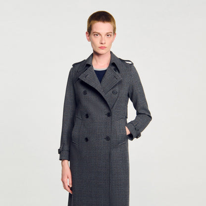 Sandro Rhinestone trench coat