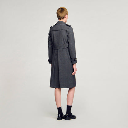 Sandro Rhinestone trench coat