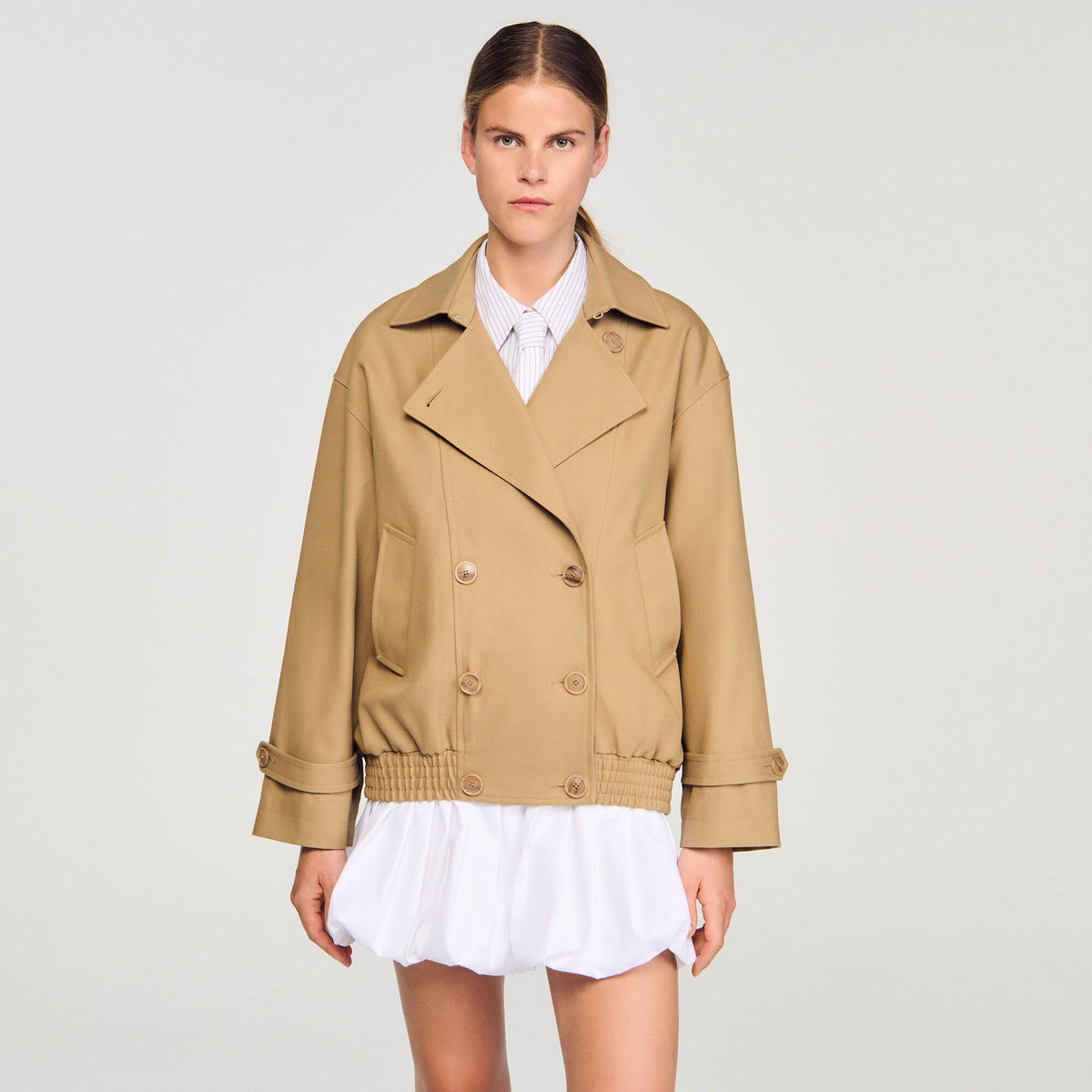 Sandro Short oversized trench coat