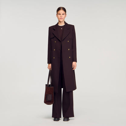Sandro Long double-breasted coat