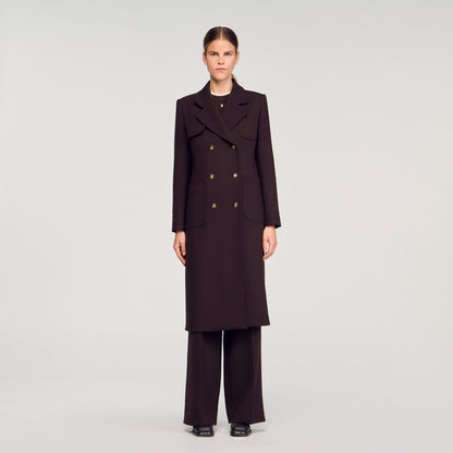 Sandro Long double-breasted coat