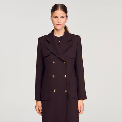 Sandro Long double-breasted coat