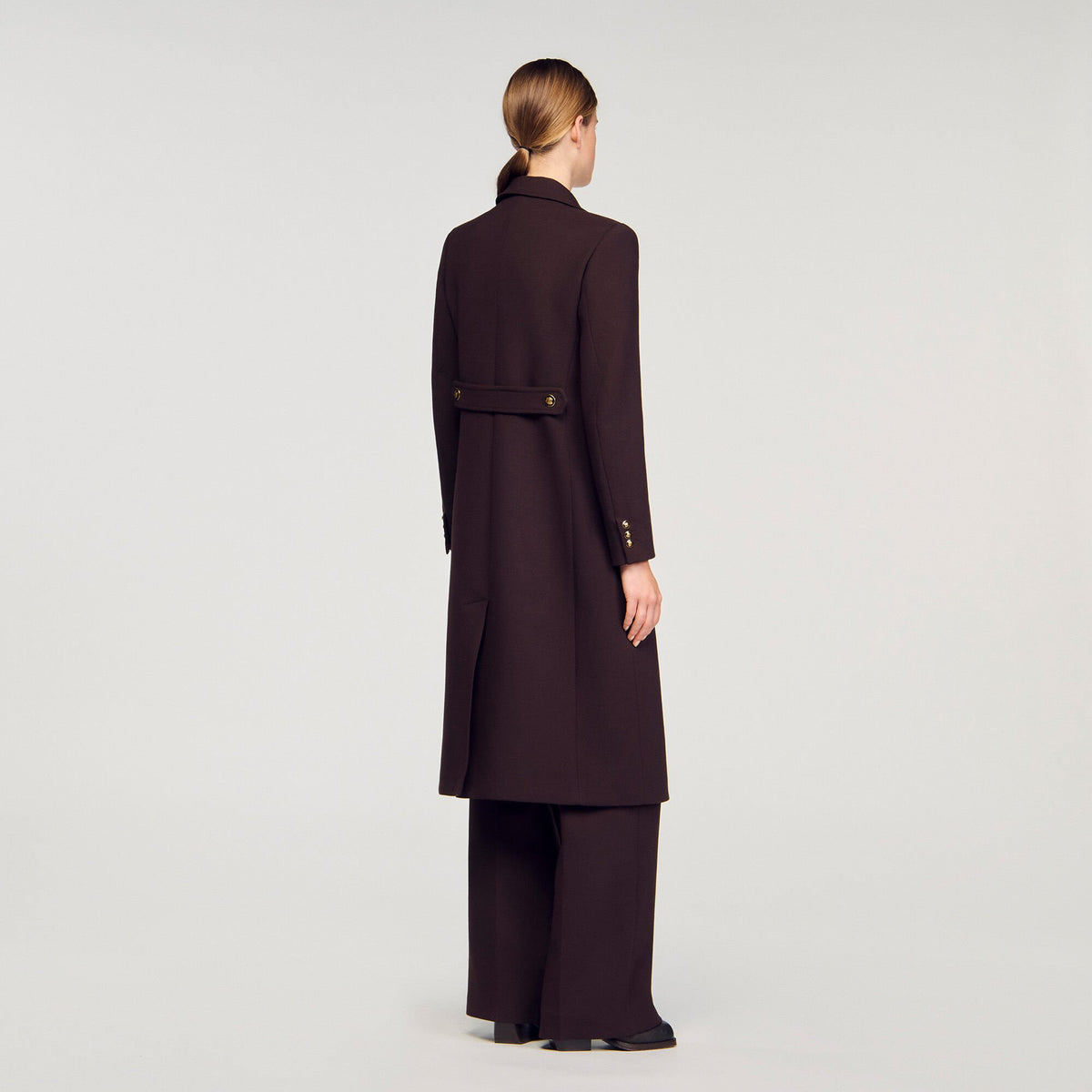 Sandro Long double-breasted coat