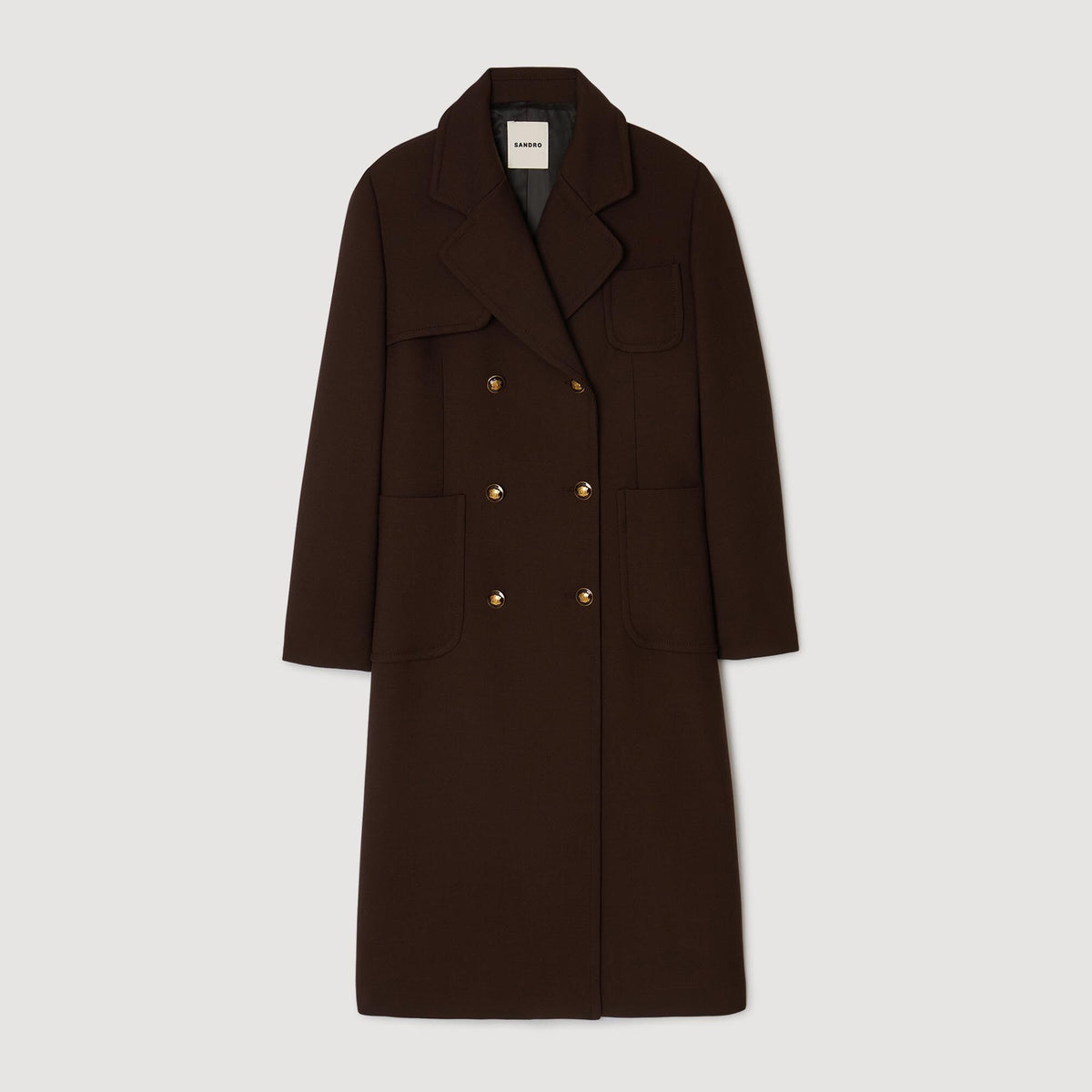 Sandro Long double-breasted coat